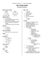 Unit 1 Study Guide