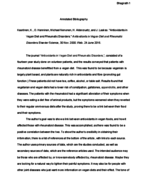 Annotated Bibliography