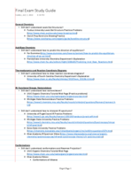Final Exam Study Guide