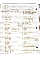 Helpful Physics Equations: Mechanics