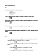 ME 215 Final Mult. Choice