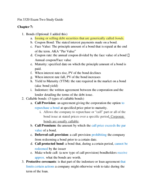 FIN 3320 Exam Two Study Guide