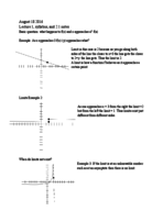 Week One Calculus Notes