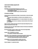 ANT 2000 Week 1: Syllabus, Chapters 1 & 2 