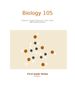 Biology 105 (Week One Notes)
