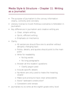 Media Style & Structure - Chapter 11: Writing as a Journalist