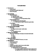 Biology 102: Week 1 Scientific Method/Introduction into Evolution