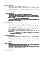 Notes about Lighting