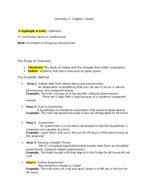 Chemistry week 1 chapter 1 notes