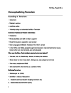 Conceptualizing Terrorism