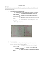 Spanish 101 Week 1 Notes and Vocabulary 