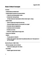 Basic Critical Concepts