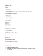 Physics 1 week 1 notes