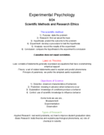 Experimental Psychology Week 1