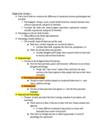 Intro to Psychology Chapter One Section One