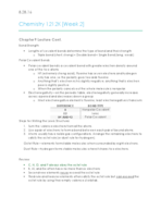 Chem1212K, Week 2 Notes
