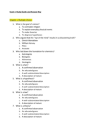Concepts of Science Study Guide Test 1
