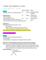 Week 1 notes