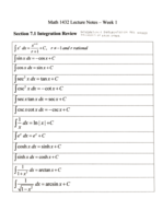 MATH 1432 | WEEK 1