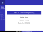 Software Engineering Introduction 