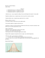 Measures of Central Tendency 