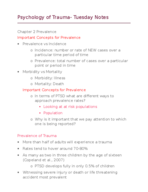 Psychology of Trauma Ch 2 Notes