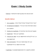 Exam 1 Study Guide