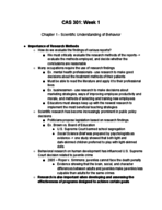 CAS 301 - Week 1 Notes