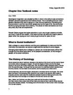 Intro to Sociology Week 1 Materials