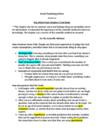 Social Psychology Chapter 2 Notes