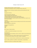 Techniques of Spacial Analysis week 1