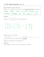 MATH 2114 1-4 Notes
