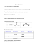 ORGANIC CHEMISTRY ONE- EXAM 1 STUDY GUIDE