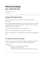 ANTH 3070 Notes, Week 2