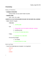 Chemistry Notes, Week 1 