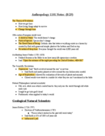Anthropology 1101 notes, Week 2