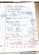 Physics class and book notes