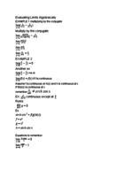 Calculus 1 week 3 Notes