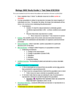 Biology and Ecology Study Guide 1
