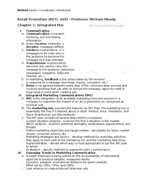 RETL 369 Chapter 1 Notes