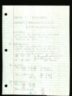 Physics 207 , Week 2 Notes