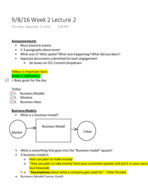 BUS 190 9/8/16 Week 2 Lecture 2