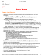 Health Promotion-Notes for weeks 1-3