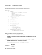 Chemistry I Exam 1 Study Guide