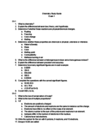 Chemistry Study GUide