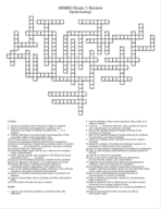 MMBIO 221: Study Guide Crossword - Exam 1