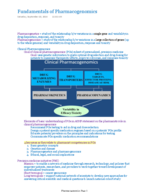 Fundamentals of Pharmacogenomics 