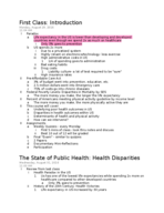KNES 400: Foundations of Public Health Week 1 & 2 Lecture Notes