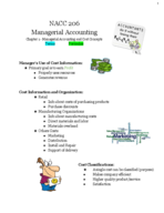 Managerial Accounting Chapter 1 Notes