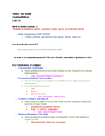 SMAD 150 Notes, Weeks 1 & 2